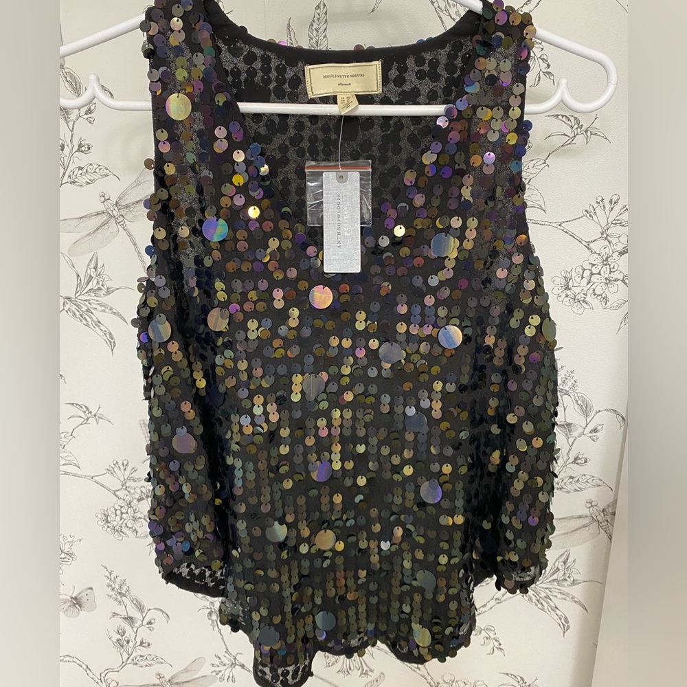 Anthropologie Sequin Tank 🌸